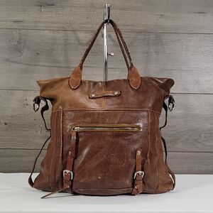 Marco Buggiani Brown Leather Tote Bag